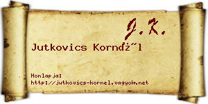 Jutkovics Kornél névjegykártya